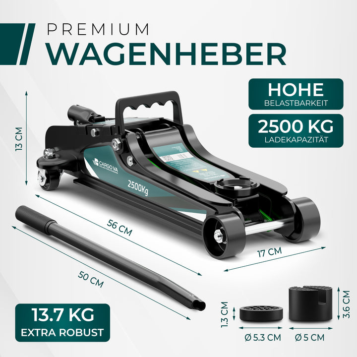 Wagenheber hydraulisch 2,5T TÜV Zertifiziert