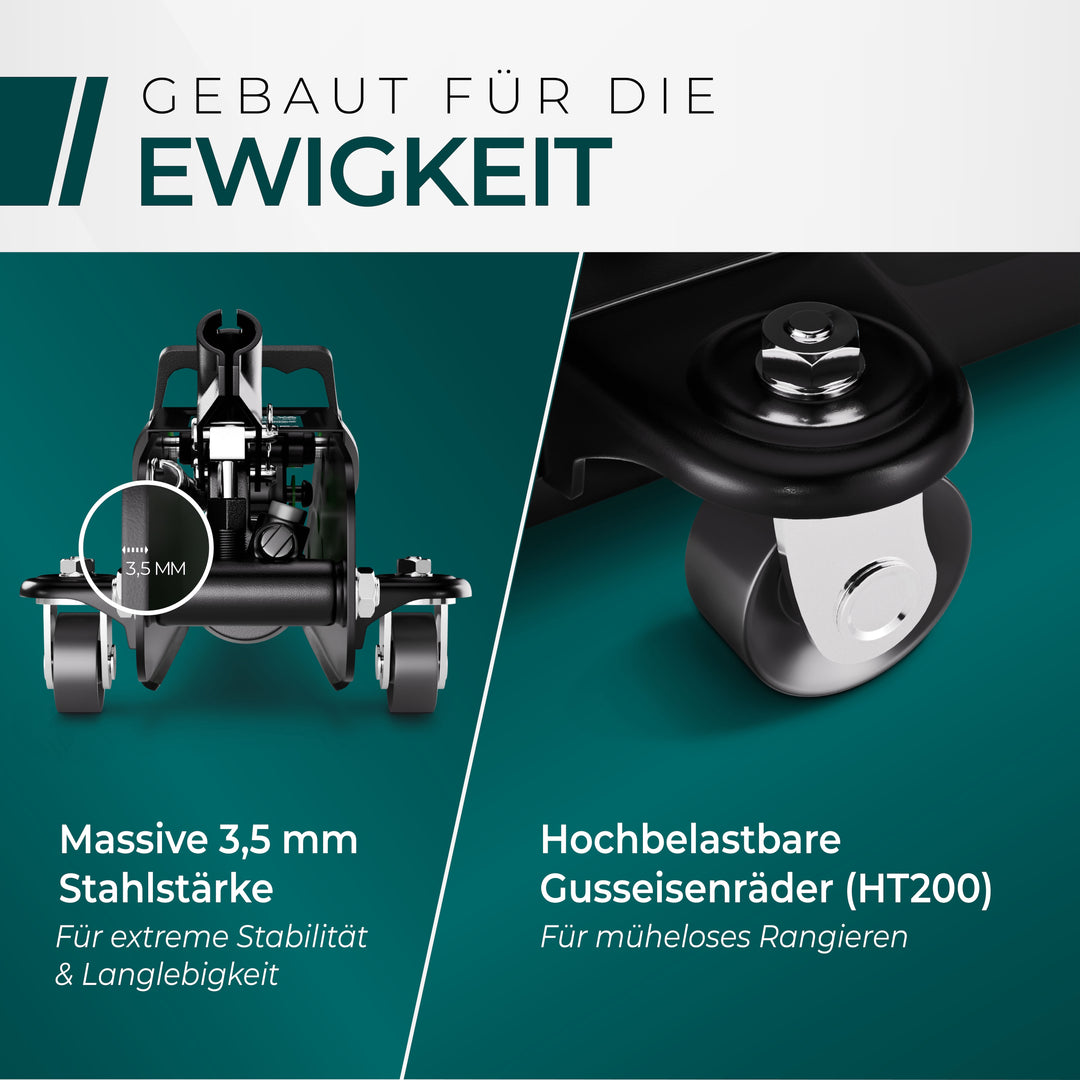 Wagenheber Hydraulisch 2T - TÜV Zertifiziert - Hubhöhe 130-330 mm