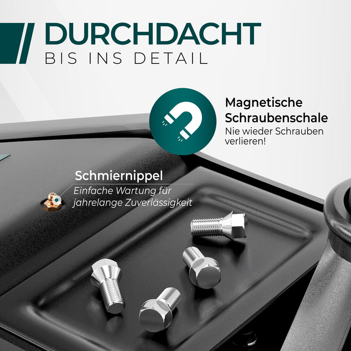 Wagenheber Hydraulisch 3T MAX - TÜV Zertifiziert 75-505 mm Hubhöhe