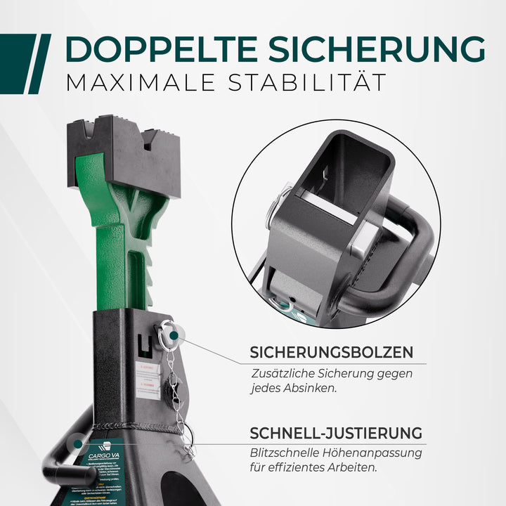 Unterstellbock 3T - TÜV Zertifiziert - 300 - 444MM [2er Set]